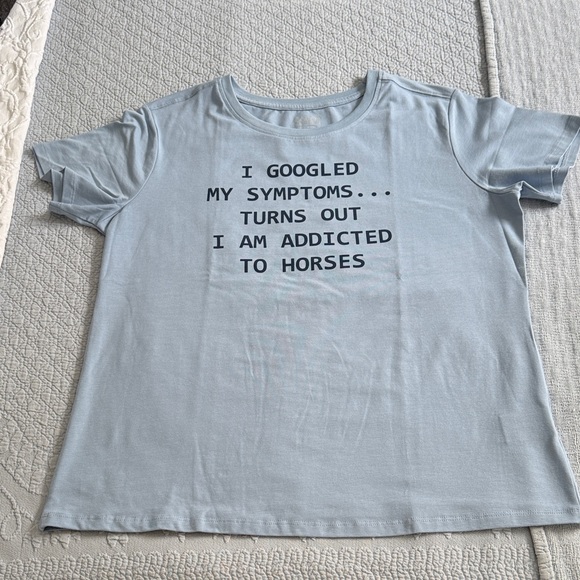 Womens Light Blue Graphic T-Shirt from Dover Saddlery - Picture 1 of 3